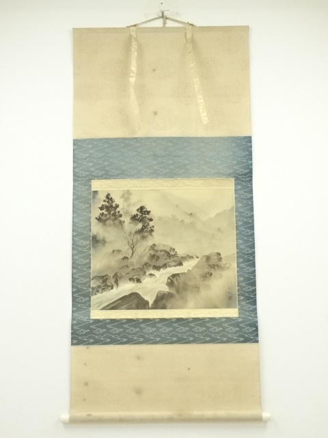 JAPANESE HANGING SCROLL / HAND PAINTED / LANDSCAPE